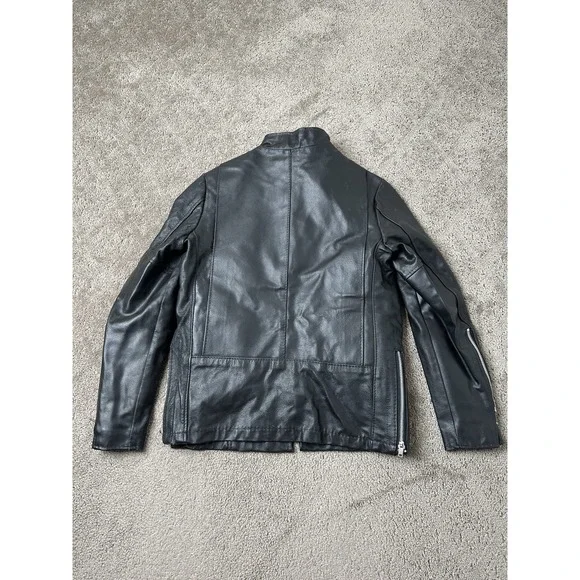 Vnt Womens Leather Jacket 90s THE Leather Shop SEARS Casual Streetwear, Size 8 - Picture 4 of 12